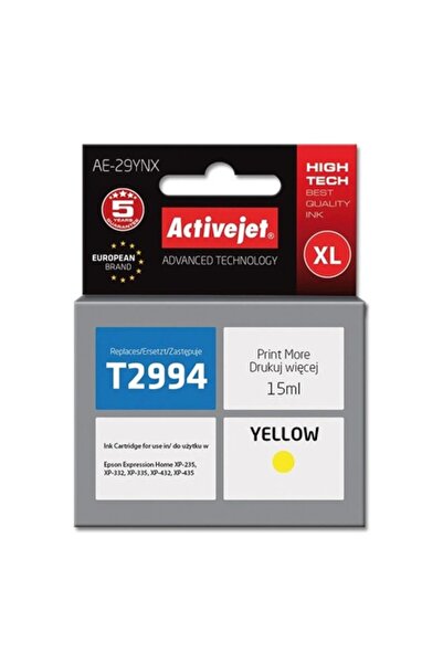 ActiveJet Compatible Cartridge 29XL Epson, Activejet, T2994, Yellow