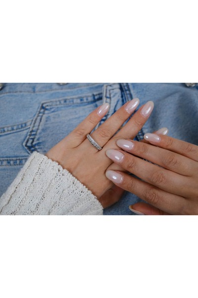 ATELİER TUĞBA خاتم YZK228 قابل للتعديل بلون واحد ومرصع بالأحجار الدقيقة