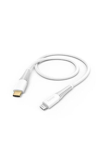 Hama Cablu de încărcare, USB-C - Lightning, 1,5 m, alb