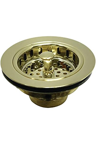 Yıldızan Esnshop Kbs1002 Cast Iron Heavy Duty Basket Strainer, Polished Brass...