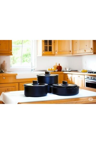 Nacario Nrcrioshop Belariva-Easy Removable Strappy 8 Piece Cookware Set Black...