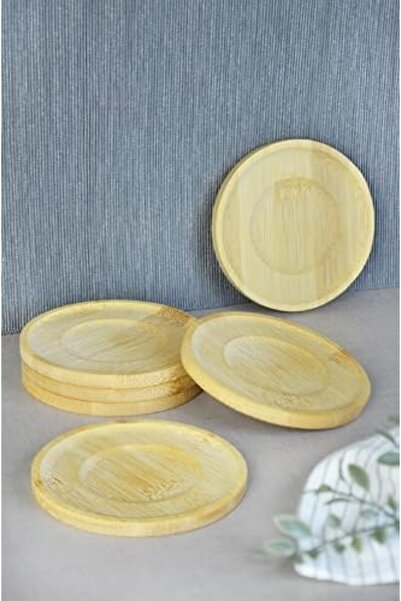 Nacario NrcrioShop بامبو سلسلة من بامبو قطع من مفارش أكواب الشاي المستديرة بع...