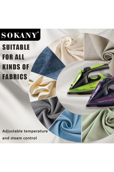 Generic مكواة بخار سوكاني - تحكم قابل للتعديل في درجة الحرارة والبخار لجميع أ...