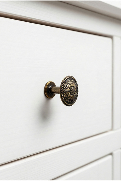 BERFİNO 5-Piece Antique Yellow Furniture Knobs – Drawer Cabinet Nightstand Ha...