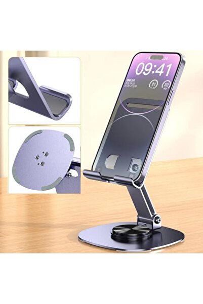 Nacario Nrcrioshop Metal Tabletop Phone Holder Aluminum 360 Degree Rotatable ...