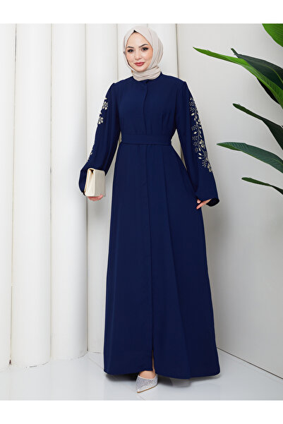 EFSUN MODA Embroidered Abaya Tight-Faitted Clothing Women's Ferace Dress