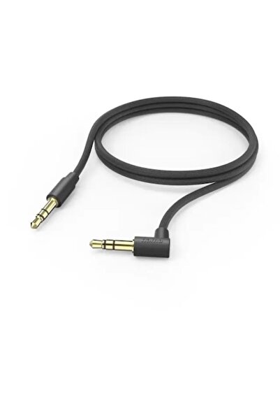 Hama Audio Aux Cable, 3.5 mm - 3.5 mm, 90° Angle, 1 m, Black