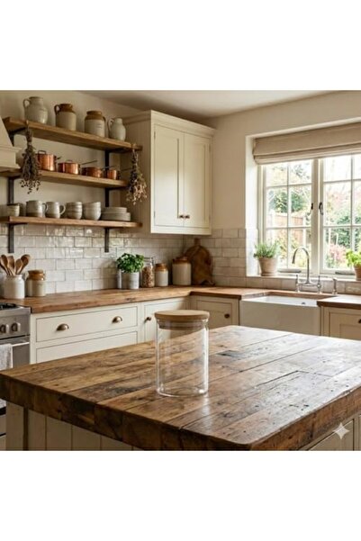 Nacario مجموعة برطمانات زجاجية مقاس 6x10 سم من NrcrioShop مع أغطية خشبية |   ...