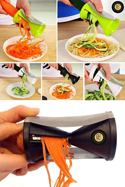 ozbience Manuel Spiral Sebze Doğrayıcı, Havuç, Kabak ve Salatalık İçin Spaget...