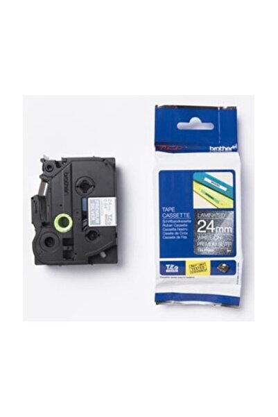 Brother Printer Tape, 24mm, White on Silver