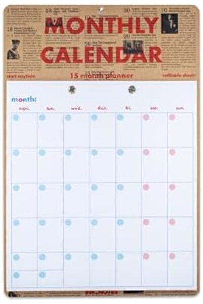 Nacario تقويم الحائط للتدوين الشهري من NrcrioShop 1201248