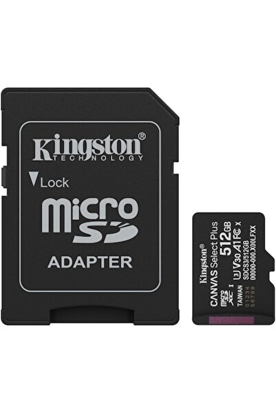 Kingston MicroSDXC Memory Card, 512GB, Canvas Select Plus