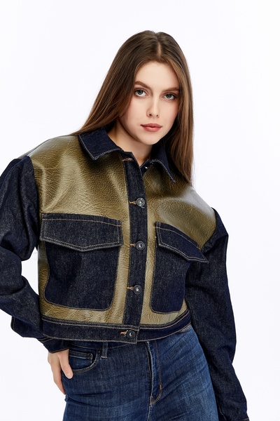 CHOS7N Women's Fur Leather Large Pocket Buttoned Warm Jacket Casual Coat