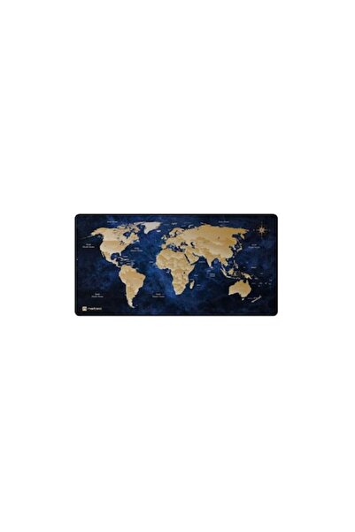 Natec Mousepad World, 800x400mm, Albastru/Auriu