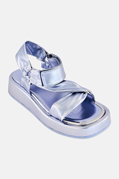 Dkny Women Lollie Velcro Closure Outdoor Sandals, Silver