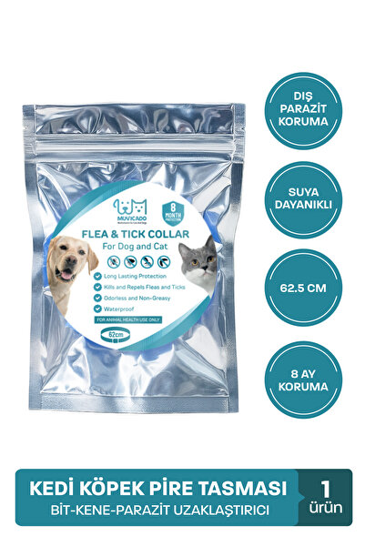 muvicado Kedi Köpek Dış Anti Parazit Pire Kene Önleyici Tasma Pire Tasması Ke...