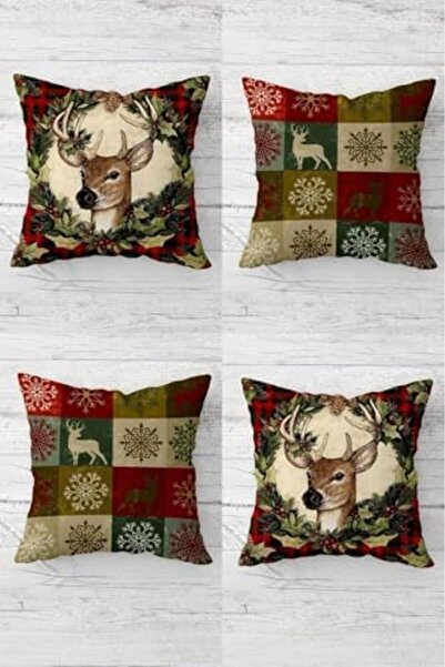 Nacario Nrcrioshop Pelangi Geyik Kokina Çiçek Plaid New Year Christmas Invisi...