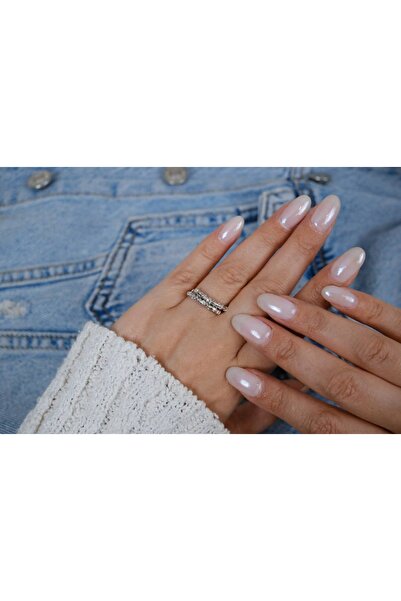 ATELİER TUĞBA YZK227 خاتم ملون مزدوج الصفوف قابل للتعديل