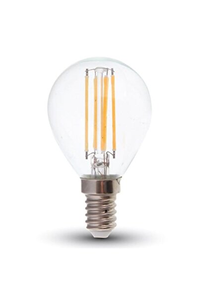 V-TAC Bec cu filament LED, P45, E14, 6W