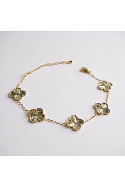 By Gizem Raja VIP Kalite Gold Van Cleef Bileklik