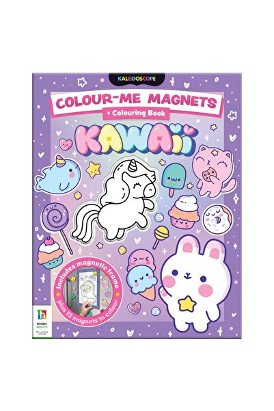 Hinkler Colour-Me-Magnets Kawaii | 24 Pages Book | Art & Craft Kit | Coloring...
