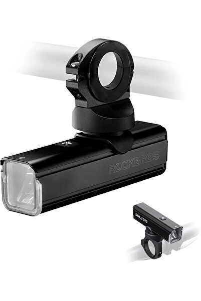 No branded ROCKBROS USB-rechargeable LED bike light, 1000 lumens.
