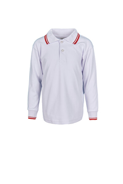 Baran Işık Bluză de trening pentru copii cu mânecă lungă și guler polo