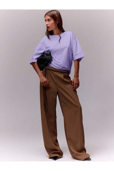 SPORTİVEA 100% Cotton Casual Oversize Women's T-Shirt