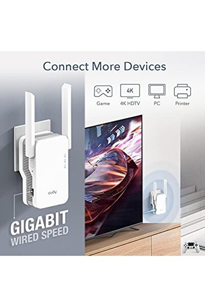 Yıldızan Storesellm Cudy RE1800 AX1800 Gigabit Mesh Wi-Fi 6 Genişletici İnter...