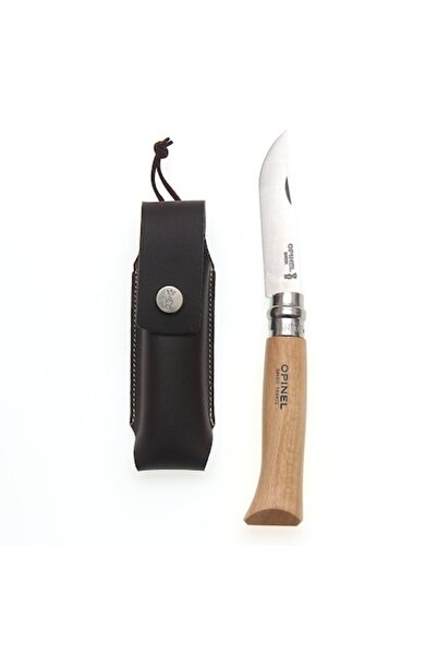 Opinel Set cuțit și teacă Nr. 08 Oțel inoxidabil Fag