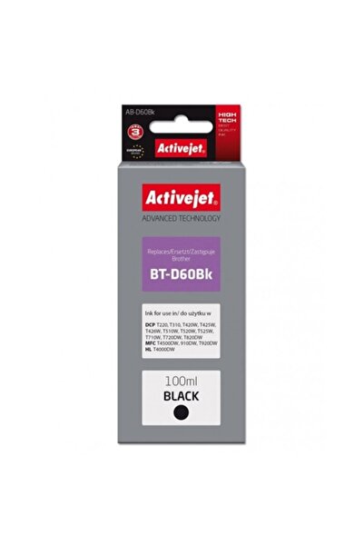 ActiveJet Ink Cartridge, compatible with Brother, Supreme, 100ml, black