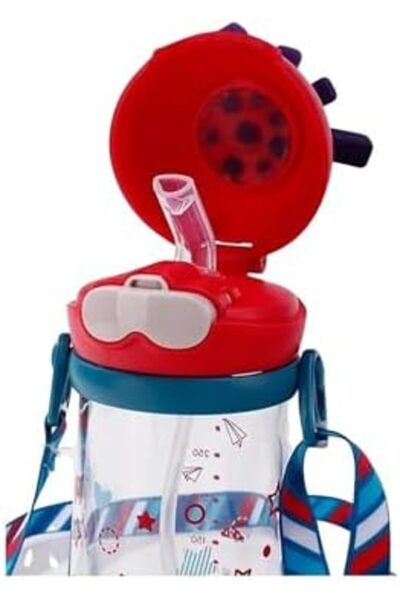 Nacario Nrcrioshop 320ml Fun Patterned Smart Straw Bottle with Straw and Bulk...