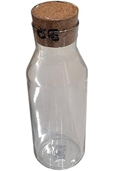 Nacario إبريق زجاجي شفاف من NrcrioShop 365+؛ مع سدادة من الفلين؛ (1 لتر) 1201248