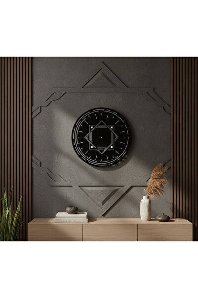 ZMT Design GeoDiamond Siyah Metal Duvar Saati