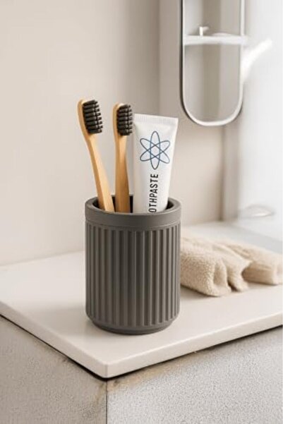 Nacario Nrcrioshop Series Gray Bathroom Set, 5-Piece Set with Acrylic 5-Liter...