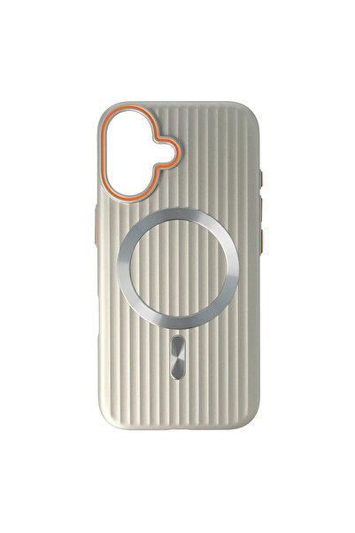 SEP Husa PC Metallic Lines Magsafe Apple iPhone 16 Crem