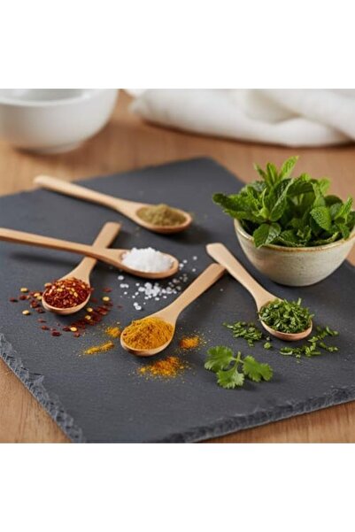 Nacario Nrcrioshop Set of 6 Natural Wooden Mini Serving Spoons – 16cm Small S...