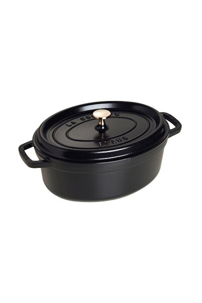 STAUB Oală Cocotte ovală, fontă, 29 cm/4,2 L, negru -