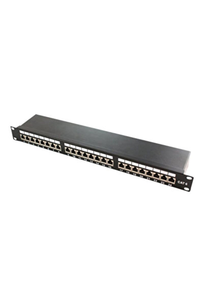 LogiLink Patch Panel 19'' Cat.6A, LogiLink, 24 de porturi, ecranat, negru