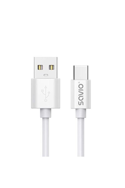 Savio Cablu de date/încărcare USB-A la USB-C 3m Alb