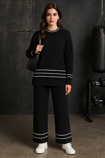 semela Burgulu Tricot Set