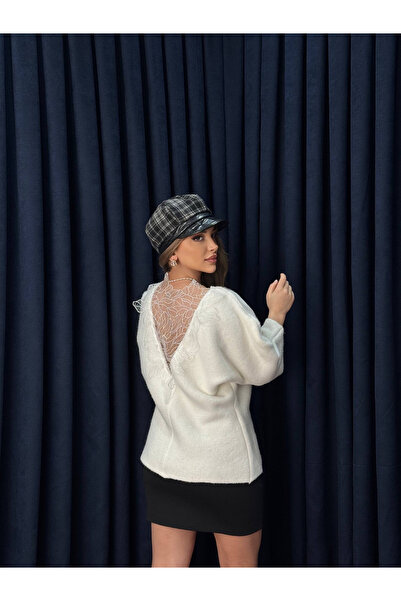 Neva Wear Backless Lace Knit Sweater