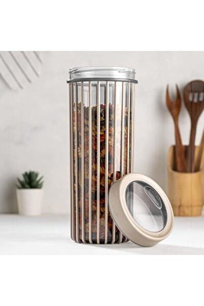 Nacario Nrcrioshop 3-Piece Flip-Open Lid Jar Plastic Storage Container Set, L...