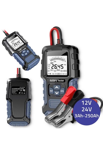 Qoltec Tester digital de baterii cu afișaj LCD