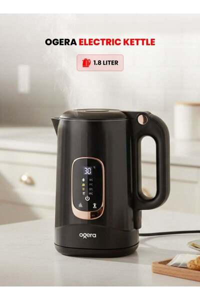 Ogera 1.8L Electric Kettle with Digital Temperature Display