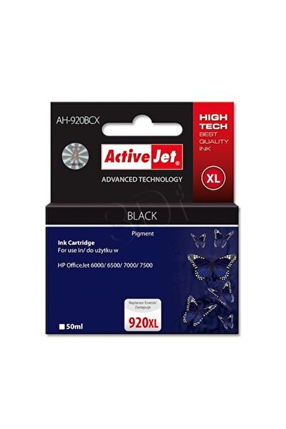 ActiveJet Ink Cartridge Compatible with HP 920XL CD975AE, 50 ml, Black