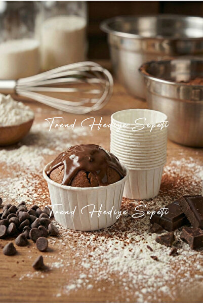 Trend Hediye Sepeti كبسولات خبز المافن والكاب كيك المصنوعة من ورق الكرافت الص...