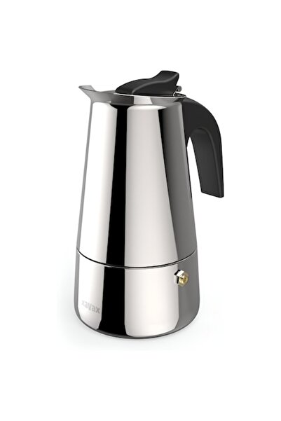 Xavax Espressor Barista pentru aragaz, 4 căni, 200 ml, oțel inoxidabil, argintiu