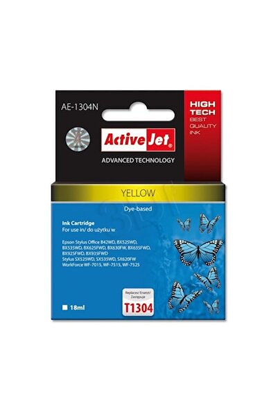 ActiveJet Мастилена касета AE-1304N за Epson T1304, Supreme, 18 мл, Жълта