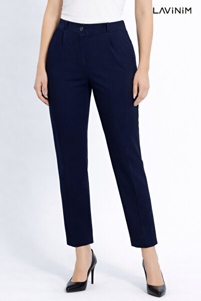 LAVİNİM Women's High Waist Narrow Leg Ankle Length Palazzo Trousers